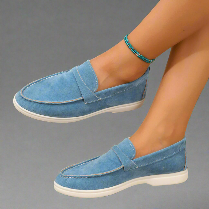Hannah | Élégants Mocassins en Daim Artisanaux