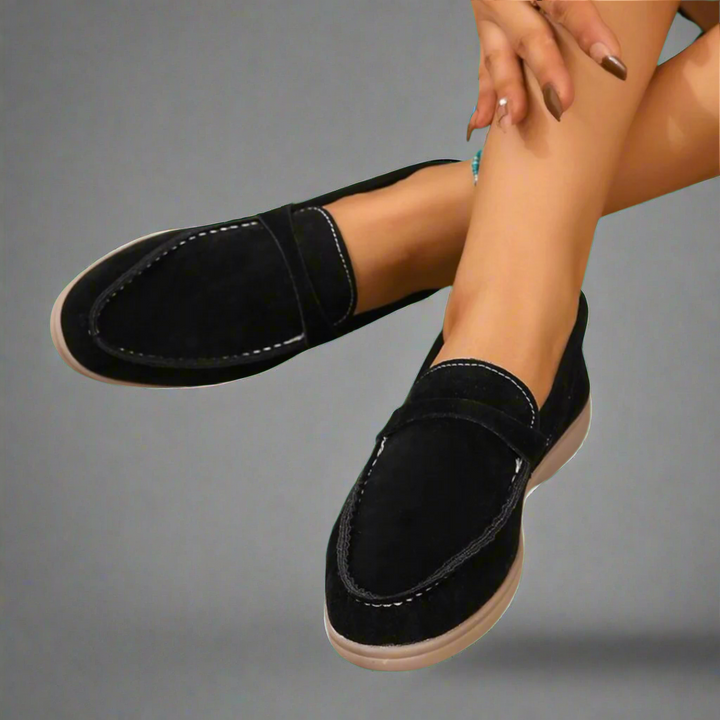 Hannah | Élégants Mocassins en Daim Artisanaux