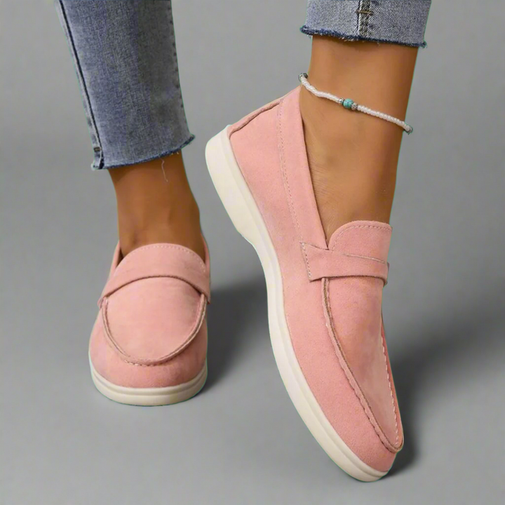 Hannah | Élégants Mocassins en Daim Artisanaux