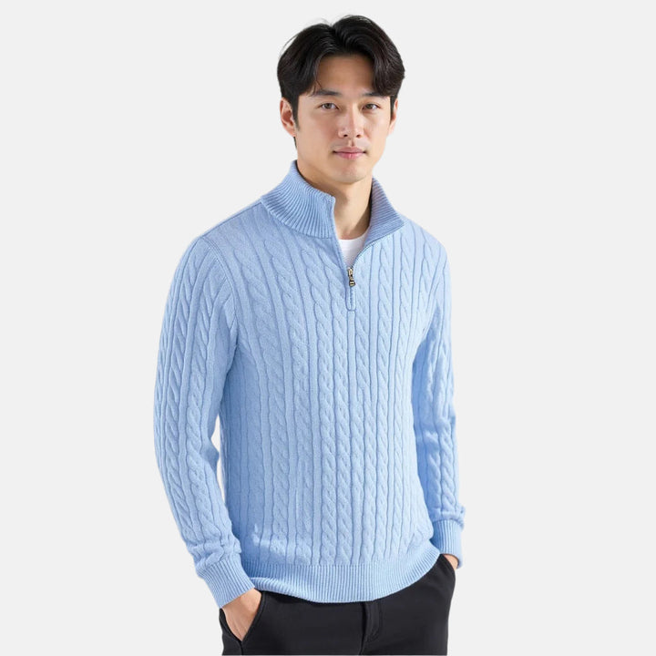 Mathieu™ - Pull en maille de luxe avec fermeture éclair