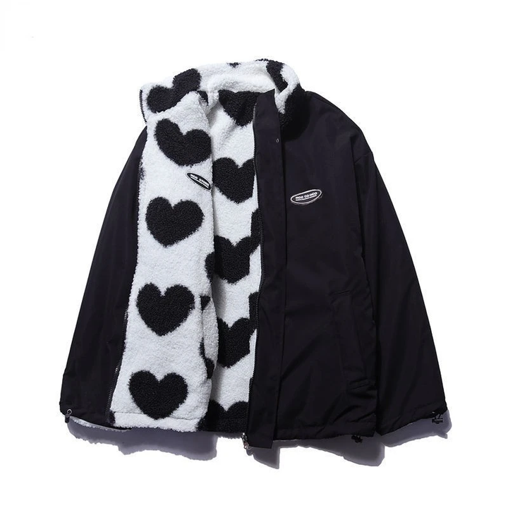 Ava | Manteau double face en forme de cœur
