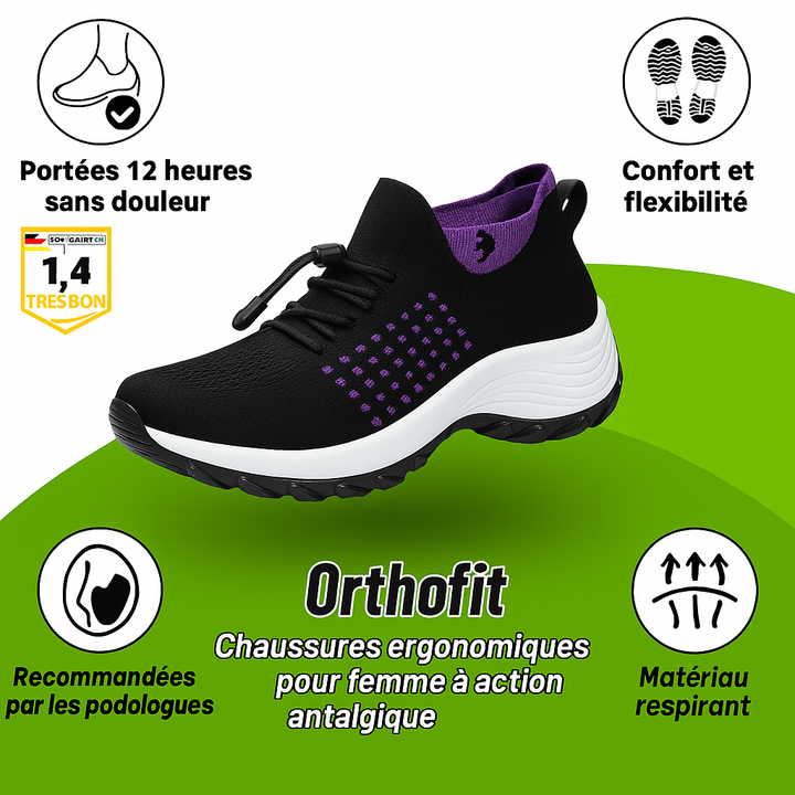 Orthofit - chaussures confortables ergonomiques soulageant la douleur pour femmes