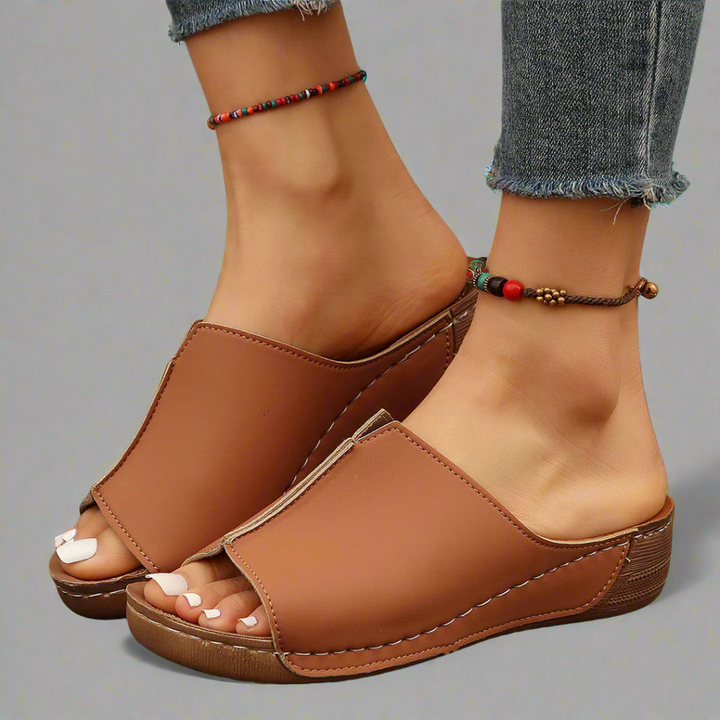 Noemi | Sandales Wedge Artisanales en Matériaux de Qualité Supérieure