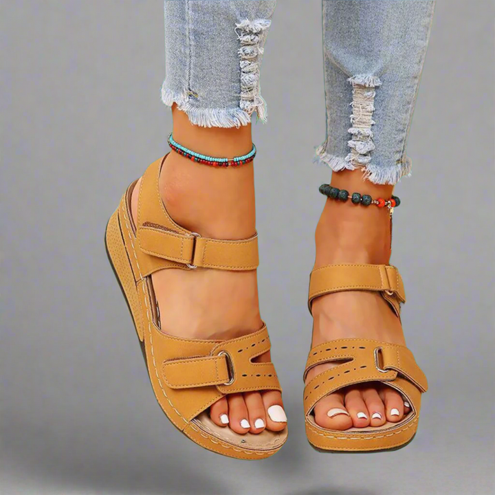 Gudula | Sandales orthopédiques chic en matériau doux de qualité supérieure pour un été confortable