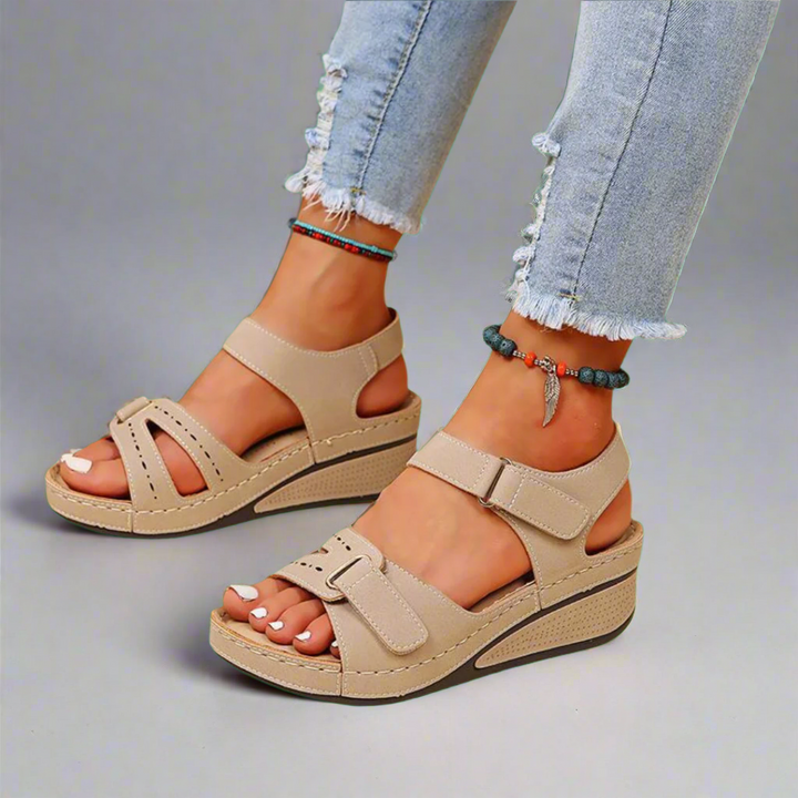 Gudula | Sandales orthopédiques chic en matériau doux de qualité supérieure pour un été confortable