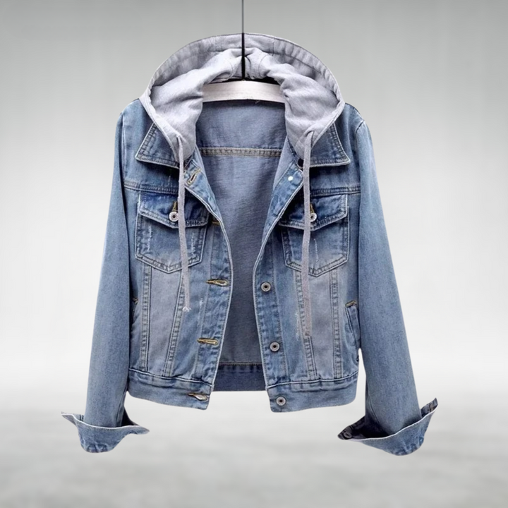 CARA / VESTE À CAPUCHE EN DENIM