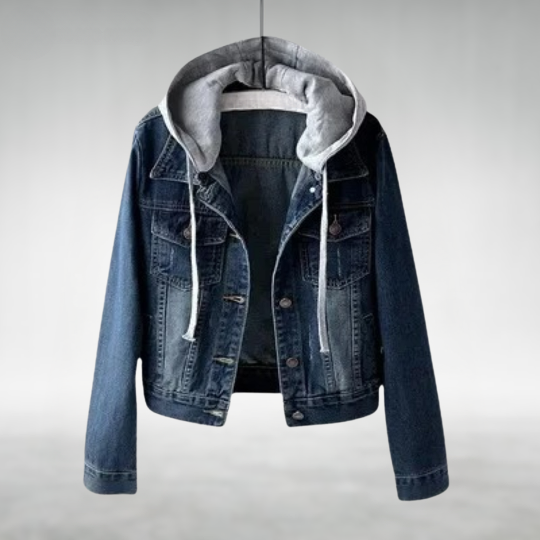 CARA / VESTE À CAPUCHE EN DENIM