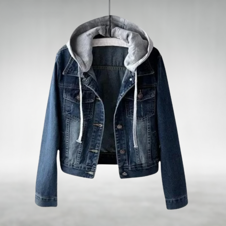 CARA / VESTE À CAPUCHE EN DENIM