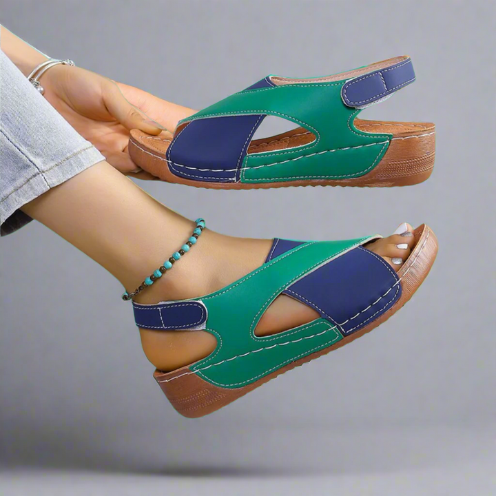 Sonnhild | Sandales Artisanales Premium en Bleu Marine