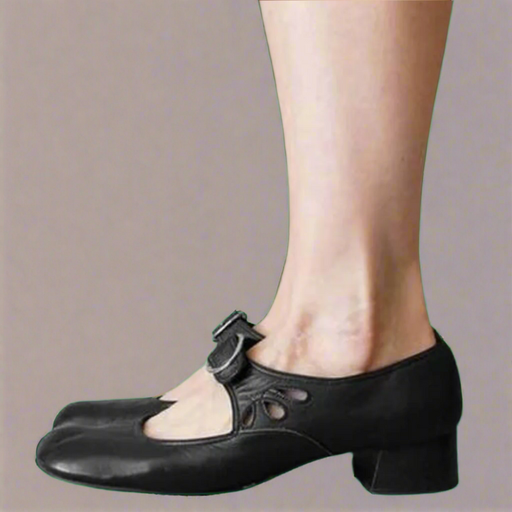 Denisa | Sandales Orthopédiques en Cuir avec Semelle Confortable à Talon Compensé