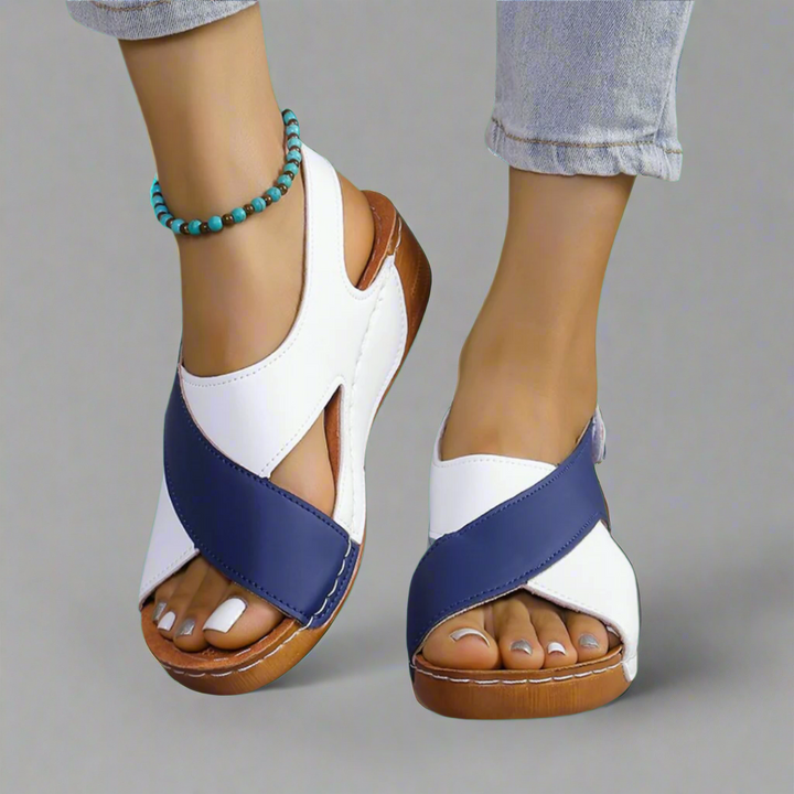 Sonnhild | Sandales Artisanales Premium en Bleu Marine