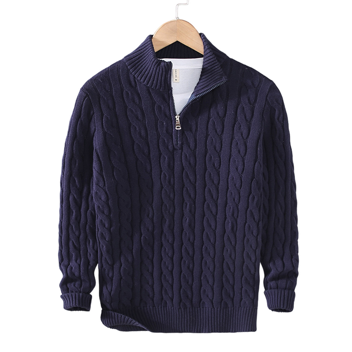 Mathieu™ - Pull en maille de luxe avec fermeture éclair