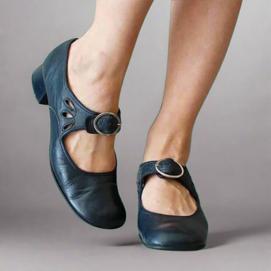 Denisa | Sandales Orthopédiques en Cuir avec Semelle Confortable à Talon Compensé
