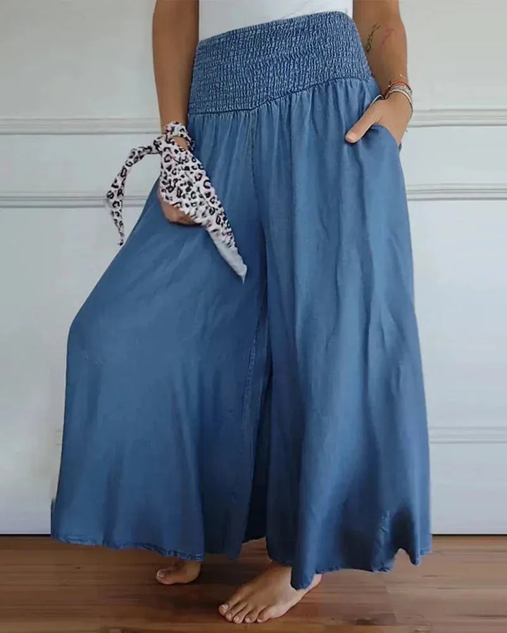 Sylvia™ - Pantalon large taille haute ultra confortable