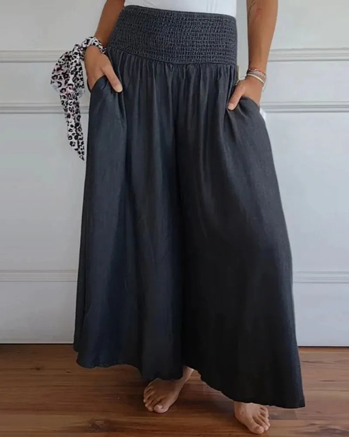 Sylvia™ - Pantalon large taille haute ultra confortable