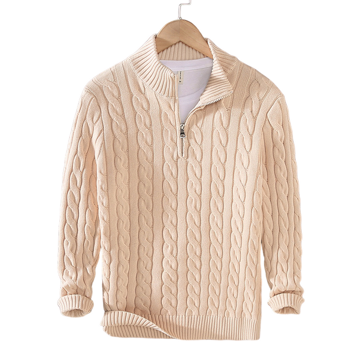 Mathieu™ - Pull en maille de luxe avec fermeture éclair