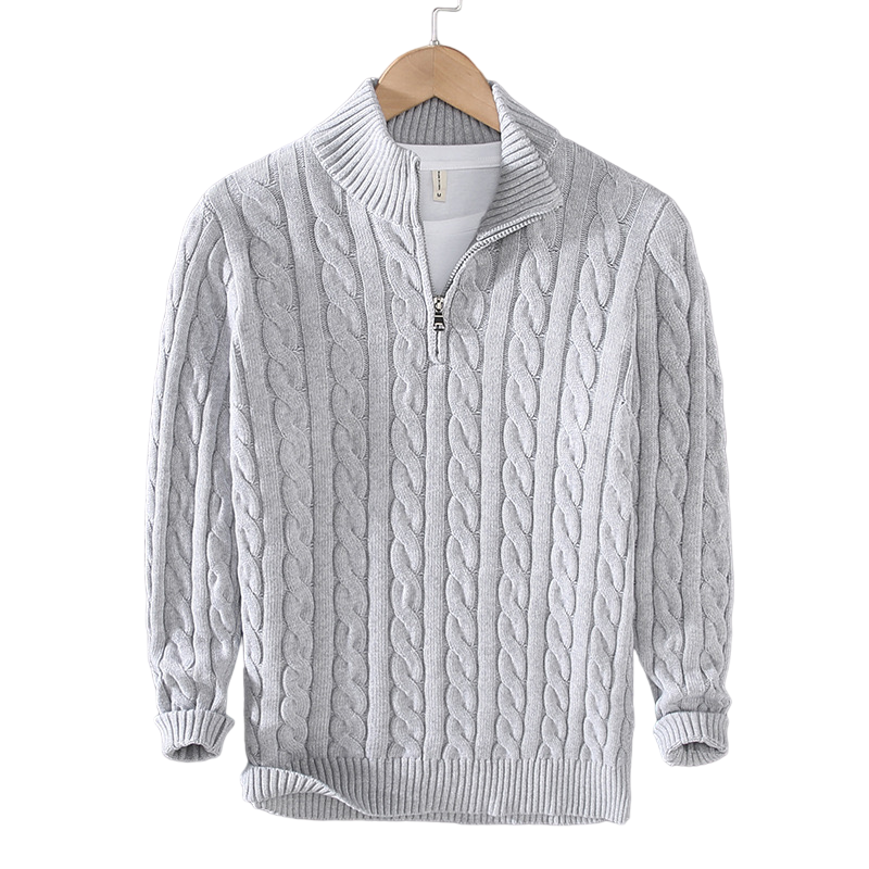 Mathieu™ - Pull en maille de luxe avec fermeture éclair