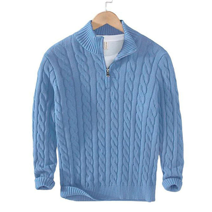 Mathieu™ - Pull en maille de luxe avec fermeture éclair