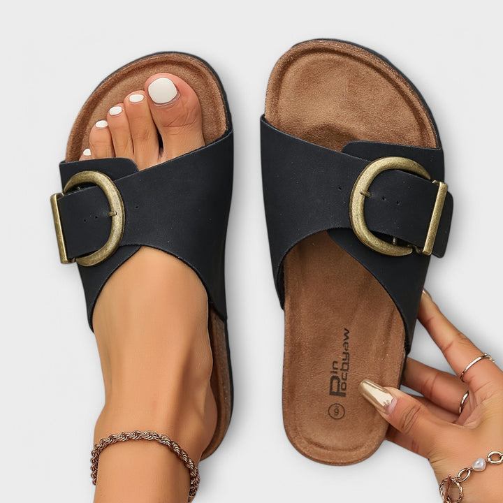 Margie - Sandales en liège pour femmes avec design à brides et boucle