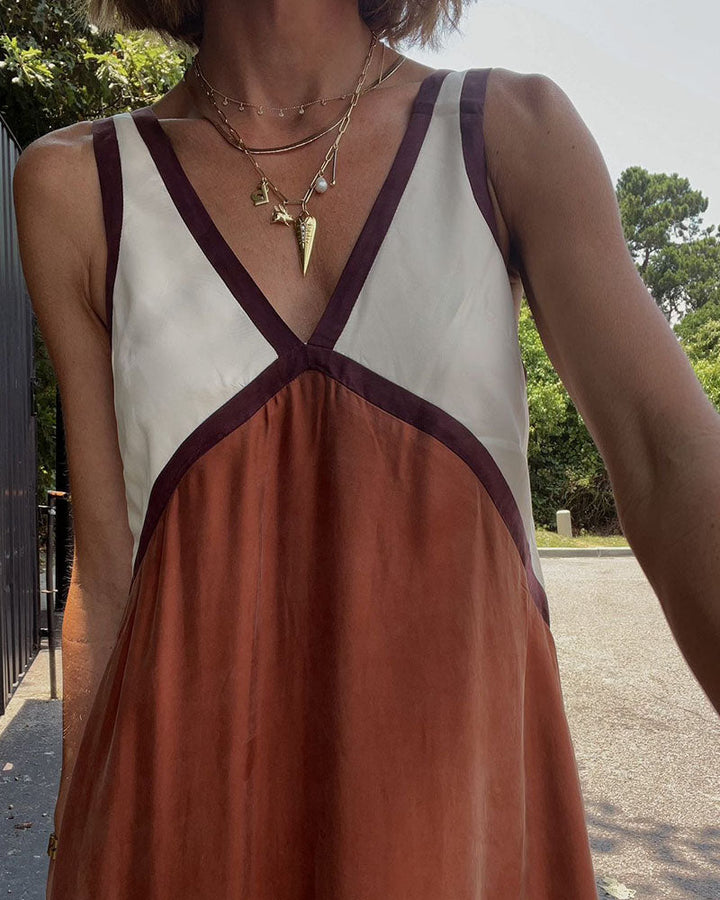 Jacky – Robe longue légère à col en V