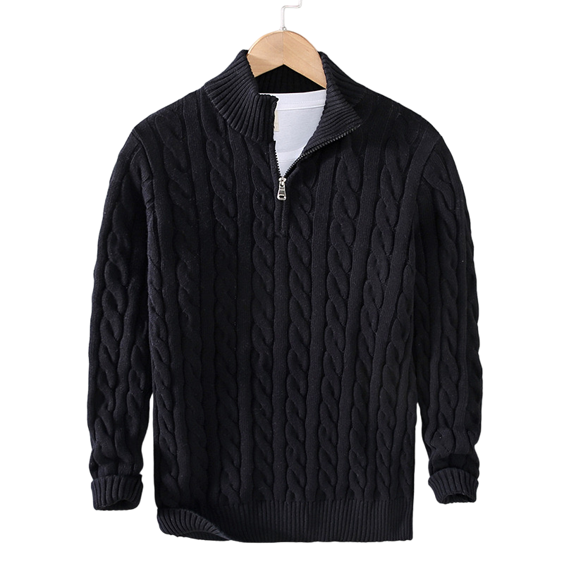 Mathieu™ - Pull en maille de luxe avec fermeture éclair