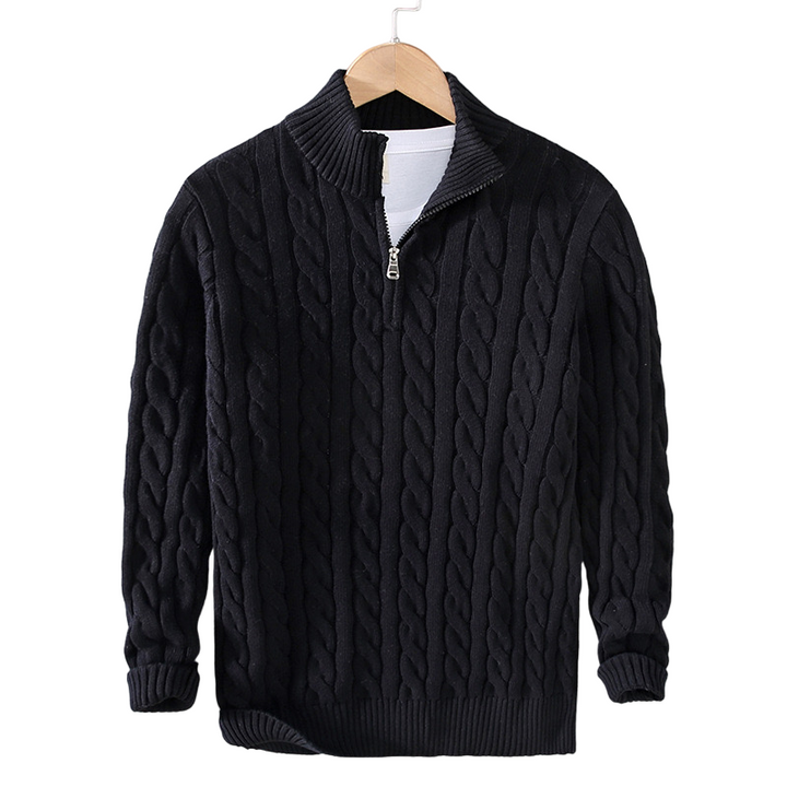 Mathieu™ - Pull en maille de luxe avec fermeture éclair