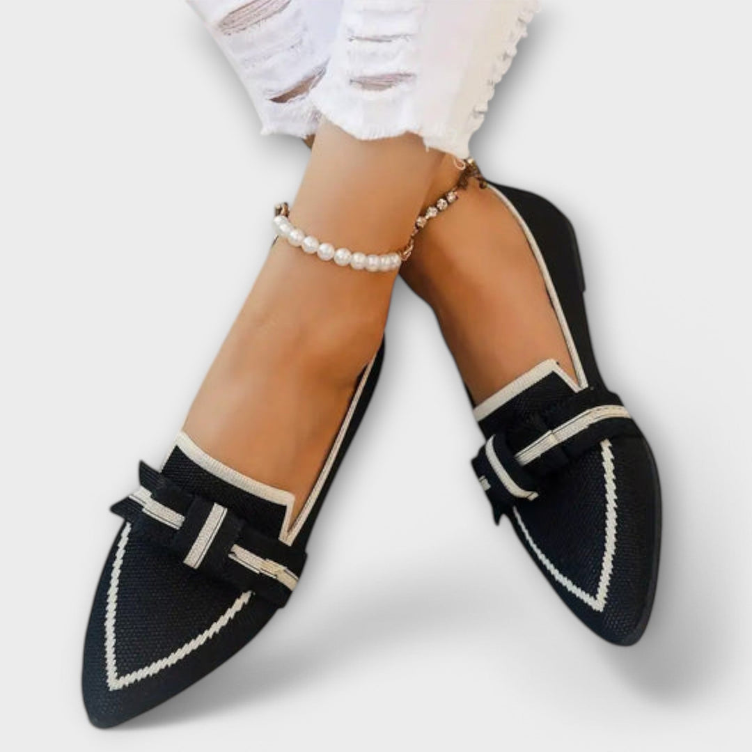 Ballerines pour femmes avec design noué