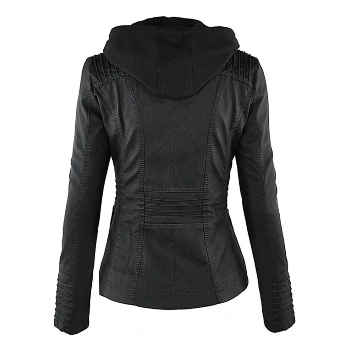 Emma | Veste à capuche en cuir