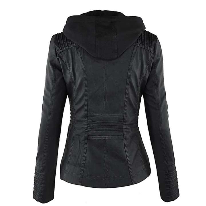 Emma | Veste à capuche en cuir