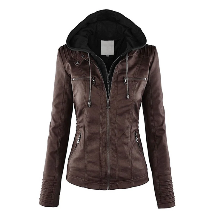 Emma | Veste à capuche en cuir