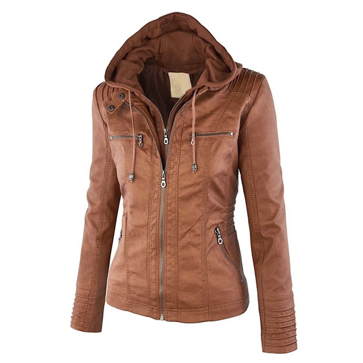 Emma | Veste à capuche en cuir