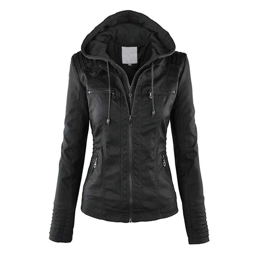 Emma | Veste à capuche en cuir