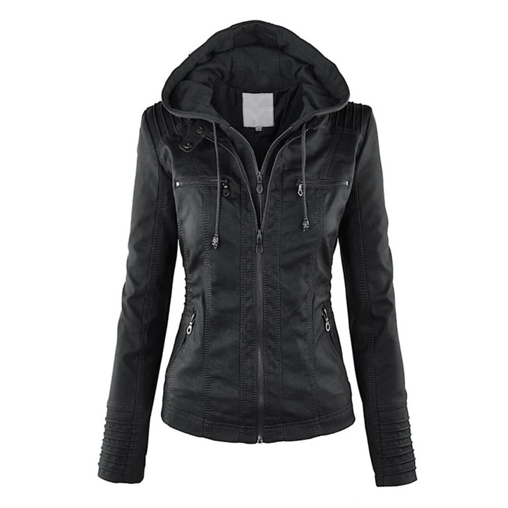 Emma | Veste à capuche en cuir