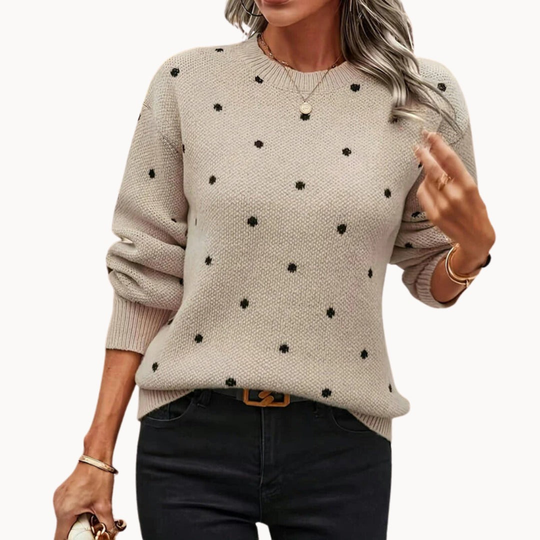 Petra | Pull à pois chic