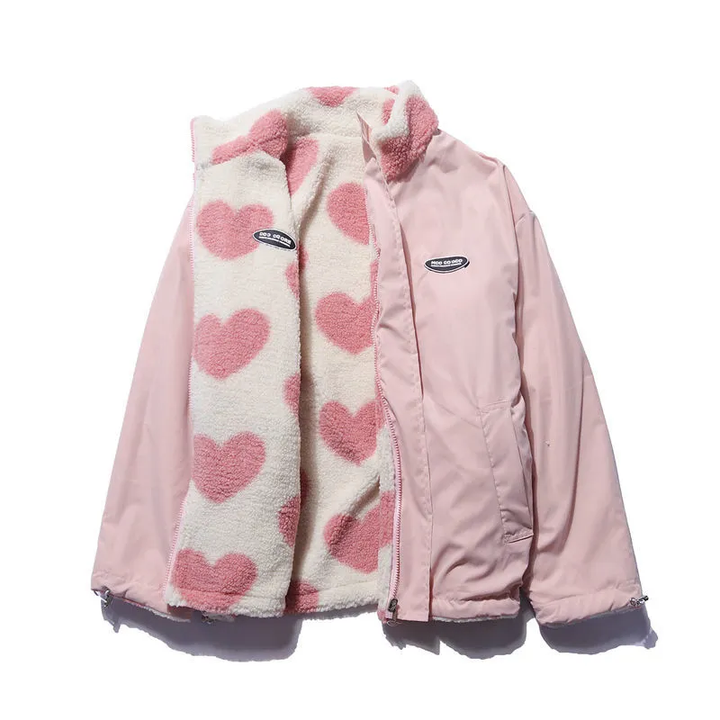 Ava | Manteau double face en forme de cœur