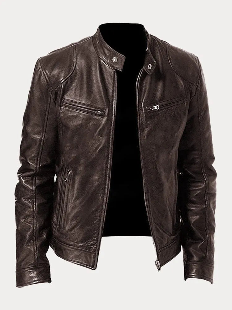 MIKE™ | VESTE EN CUIR CASUAL