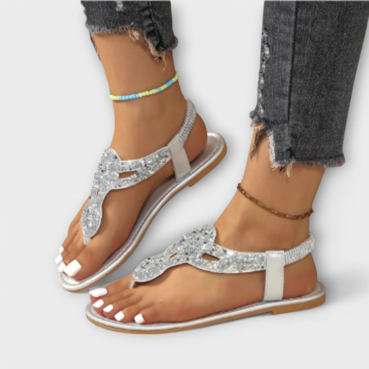 Kaelie - Sandales orthopédiques ornées de cristaux