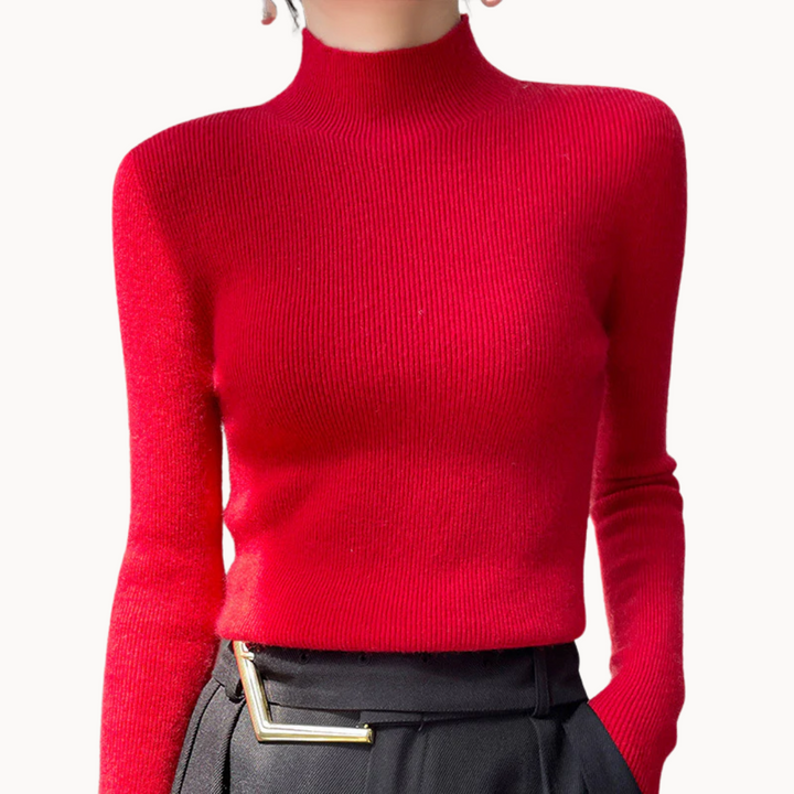 Vivienne | Pull col roulé en cachemire de luxe