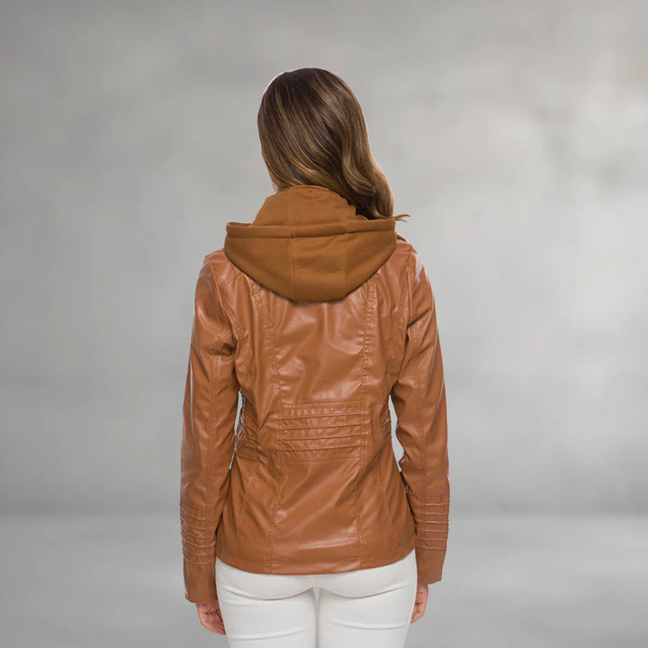 Emma | Veste à capuche en cuir
