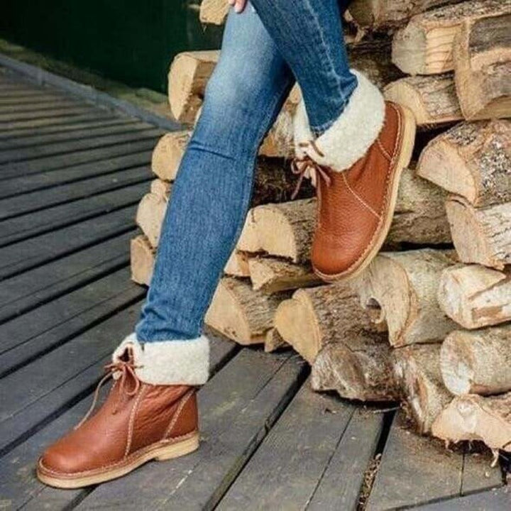 FAUSTINE | Bottes d'hiver douillettes doublées en shearling