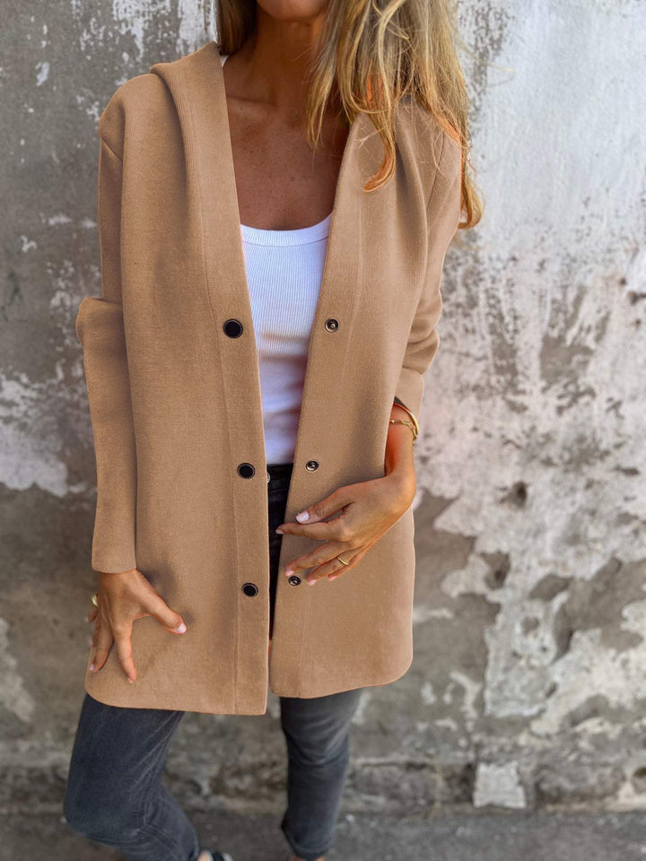 Jacqueline | Veste Décontractée avec Capuche et Boutons