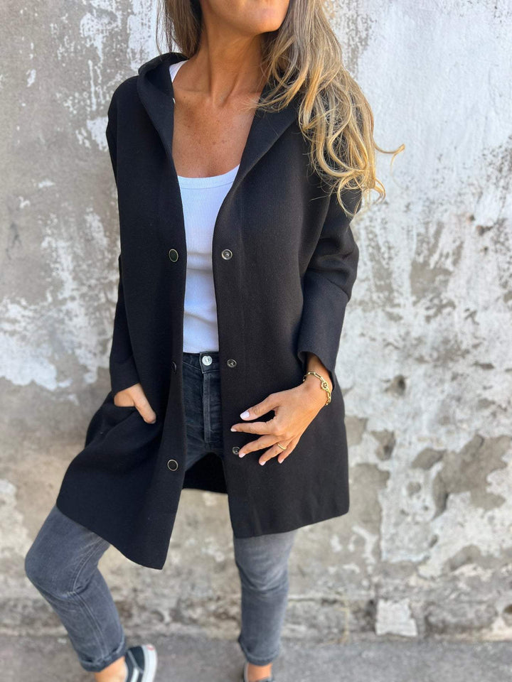 Jacqueline | Veste Décontractée avec Capuche et Boutons